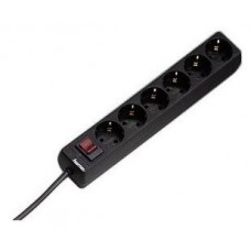 REGLETA ALIMENTACION HAMA CON 6 TOMAS INTERRUPTOR 1,4m en Huesoi