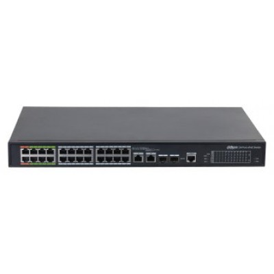 (DH-LR2226-24ET-360-V2) DAHUA SWITCH L2 EPOE GESTIONABLE 24 PUERTOS 10/100 (8 EPOE/EOC + 16 POE) + 2 UPLINK COMBO GIGABIT/SFP (Espera 4 dias) en Huesoi