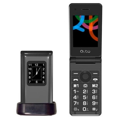 Telefono Qubo X-28BKC Negro - 2,8"+1,77" - en Huesoi