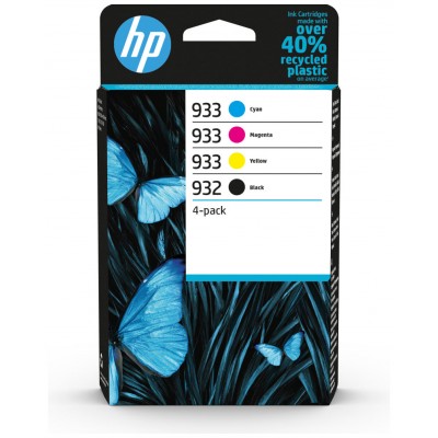 HP OfficeJet 6100, Pack 4 cartuchos 932 K y 933 CMY en Huesoi