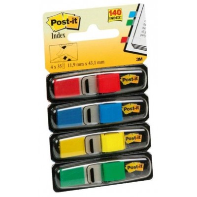 PACK 4 DISPENSADORES X 35 MARCADORES INDEX 11,9X43,2MM COLORES SURTIDOS 683-4 POST-IT 7000144923 (Espera 4 dias) en Huesoi