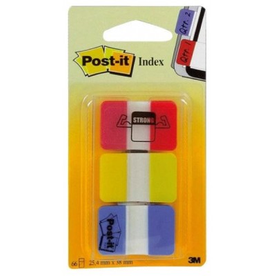 PACK 3 DISPENSADORES X 22 MARCADORES INDEX RÍGIDO 25,4X38MM COLORES SURTIDOS 686-RYB POST-IT 7000146810 (Espera 4 dias) en Huesoi