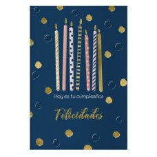 PACK 6 TARJETAS DE FELICITACIÓN CUMPLEAÑOS - TAMAÑO 11,5 X 17 CM - MODELO VELAS DOHE 70068 (Espera 4 dias) en Huesoi