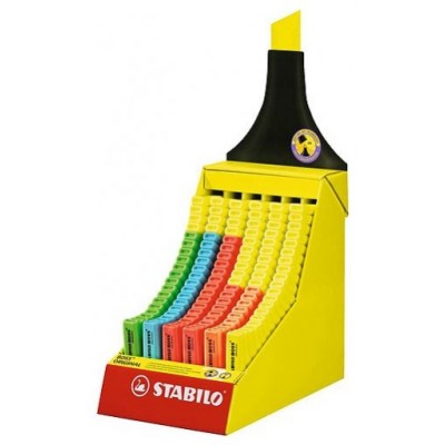 EXPOSITOR DE CARTON CON FORMA STABILO BOSS 120 UNIDADES SURTIDAS 6 COLORES TRAZO 2/5MM. STABILO 70/120-2 (Espera 4 dias) en Huesoi