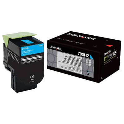 LEXMARK 700H2 Toner Cian Alto Rendimiento en Huesoi