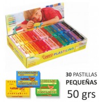 CAJA EXPOSITORA 30 PASTILLAS PLASTILINA 50 G COLORES SURTIDOS (2 UDS X 15 COLORES) JOVI 70S (Espera 4 dias) en Huesoi