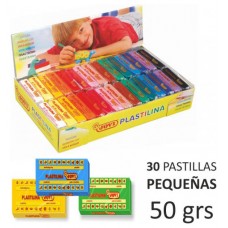 CAJA EXPOSITORA 30 PASTILLAS PLASTILINA 50 G COLORES SURTIDOS (2 UDS X 15 COLORES) JOVI 70S (Espera 4 dias) en Huesoi