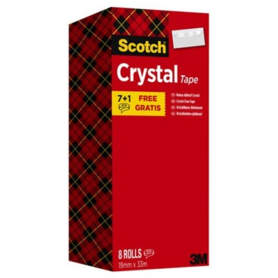 PACK 7+1 ROLLOS CINTA SUPERTRANSPARENTE 19MM X 33M CRYSTAL 6-1933R8 SCOTH 7100026961 (Espera 4 dias) en Huesoi