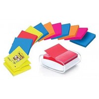 PACK DISPENSADOR BLANCO PRO + 12 BLOCS 90 HOJAS Z-NOTES 76X76MM SUPER STICKY COLORES VARIADOS PRO-W-1SSCOL-R330 POST-IT 7100039361 (Espera 4 dias) en Huesoi