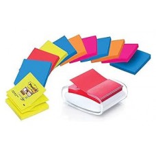 PACK DISPENSADOR BLANCO PRO + 12 BLOCS 90 HOJAS Z-NOTES 76X76MM SUPER STICKY COLORES VARIADOS PRO-W-1SSCOL-R330 POST-IT 7100039361 (Espera 4 dias) en Huesoi