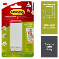 BLISTER TIRAS ADHESIVAS ESTRECHAS PARA CUADROS HASTA 5,4KG COMMAND 17207 3M 7100127050 (Espera 4 dias) en Huesoi
