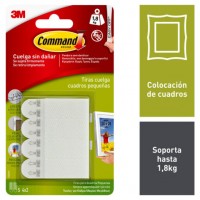 BLISTER TIRAS ADHESIVAS PEQUEÑAS PARA CUADROS HASTA 1,8KG COMMAND 17202 3M 7100127222 (Espera 4 dias) en Huesoi