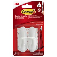 BLISTER 2 GANCHOS ADHESIVOS BLANCO MEDIANOS HASTA 1,3KG COMMAND 17081 3M 7100149663 (Espera 4 dias) en Huesoi