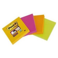 PACK 4 BLOCS 45 HOJAS NOTAS ADHESIVAS 47,6X47,6MM SUPER STICKY COLORES SURTIDOS 6910SSS-YPOG-EU POST-IT 7100172209 (Espera 4 dias) en Huesoi