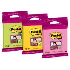 BLISTER BLOC 90 HOJAS NOTAS ADHESIVAS 76X76MM SUPER STICKY COLORES SURTIDOS 6820-SS3N POST-IT 7100172224 (Espera 4 dias) en Huesoi