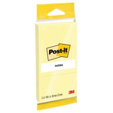 PACK 3 BLOCS 100 HOJAS NOTAS ADHESIVAS 38X51MM AMARILLO 6810 POST-IT 7100172242 (Espera 4 dias) en Huesoi