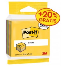 CUBO 325+65 HOJAS NOTAS ADHESIVAS 76X76MM COLORES SURTIDOS EMBLISTADO INDIVIDUAL 2014-UCP POST-IT 7100172397 (Espera 4 dias) en Huesoi