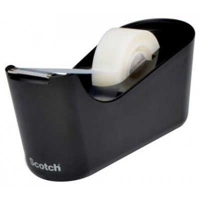 DISPENSADOR PORTARROLLOS C18 DE SOBREMESA COLOR NEGRO CON ROLLO CINTA INVISIBLE 19MM X 33M MAGIC C18-B SCOTH 7100180453 (Espera 4 dias) en Huesoi
