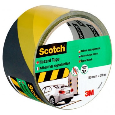 ROLLO CINTA ADHESIVA DE SEÑALIZACIÓN 4705 NEGRA Y AMARILLA 50MM X 33M SCOTCH 7100191225 (Espera 4 dias) en Huesoi