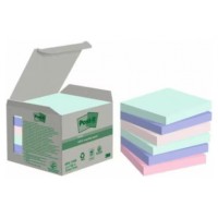 PACK 6 BLOCS 100 HOJAS NOTAS RECICLADAS ADHESIVAS 76X76MM COLORES SURTIDO PASTEL CAJA CARTÓN 654-1GB-N POST-IT 7100259123 (Espera 4 dias) en Huesoi