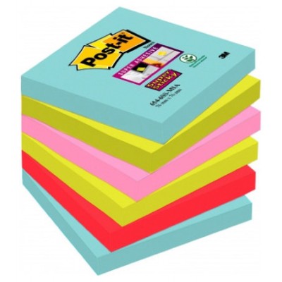 PACK 6 BLOCS 90 HOJAS NOTAS ADHESIVAS 76X76MM SUPER STICKY COLECCIÓN COSMIC 654-6SS-COS POST-IT 7100263206 (Espera 4 dias) en Huesoi