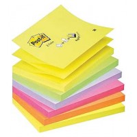 PACK 12 BLOCS 100 HOJAS Z-NOTES ADHESIVAS 76X76MM COLORES SURTIDOS FLÚOR R330-NR POST-IT 7100290154 (Espera 4 dias) en Huesoi