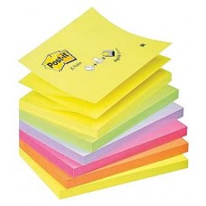 PACK 12 BLOCS 100 HOJAS Z-NOTES ADHESIVAS 76X76MM COLORES SURTIDOS FLÚOR R330-NR POST-IT 7100290154 (Espera 4 dias) en Huesoi