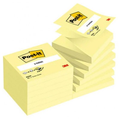 PACK 12 BLOCS 100 HOJAS Z-NOTES ADHESIVAS 76X76MM CANARY YELLOW CAJA CARTÓN R-330-CY POST-IT 7100290167 (Espera 4 dias) en Huesoi