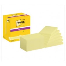 PACK 12 BLOCS 90 HOJAS NOTAS ADHESIVAS 76X127MM SUPER STICKY CANARY YELLOW CAJA CARTÓN 655-12SSCY-EU POST-IT 7100290175 (Espera 4 dias) en Huesoi