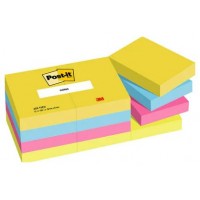 PACK 12 BLOCS 100 HOJAS NOTAS ADHESIVAS 38X51MM COLECCIÓN ENERGETIC EN CAJA CARTÓN 653 TFEN POST-IT 7100290179 (Espera 4 dias) en Huesoi