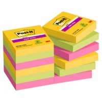 PACK 12 BLOCS 90 HOJAS NOTAS ADHESIVAS 47,6X47,6MM SUPER STICKY COLECCIÓN CARNIVAL CAJA CARTÓN 622-12SS-CARN POST-IT 7100290181 (Espera 4 dias) en Huesoi