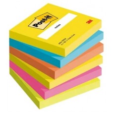 PACK 6 BLOCS 100 HOJAS NOTAS ADHESIVAS 76X76MM COLECCIÓN ENERGETIC 654-TFEN POST-IT 7100296019 (Espera 4 dias) en Huesoi