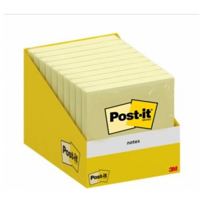 BLOC 100 HOJAS NOTAS ADHESIVAS 76X76MM CANARY YELLOW ENCELOFANADO CAJA DISPENSADORA 6820-CY-W10 POST-IT 7100317841 (Espera 4 dias) en Huesoi