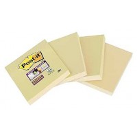 PACK 4 BLOCS 45 HOJAS NOTAS RECICLADAS ADHESIVAS 102X152MM SUPER STICKY CANARY YELLOW CON LÍNEAS 4645-RSSCY4 POST-IT 7100321347 (Espera 4 dias) en Huesoi