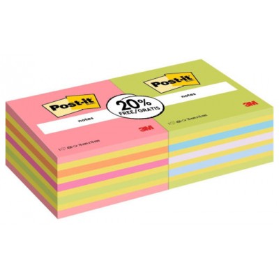 PACK 2 BLOCS 450 HOJAS NOTAS ADHESIVAS 76X76MM COLORES SURTIDOS 2028-OCPPX2 POST-IT 7100321423 (Espera 4 dias) en Huesoi