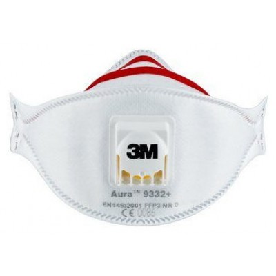 CAJA 2 MASCARILLAS RESPIRADORAS AURA 9332-2 FFP3 CON VÁLVULA 3M 7100329376 (Espera 4 dias) en Huesoi
