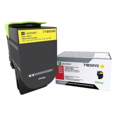 Lexmark CS/CX 317 Cartucho de toner amarillo en Huesoi