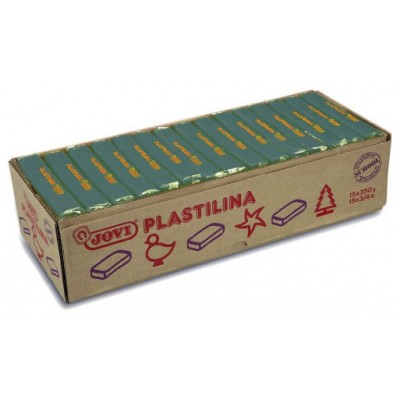 CAJA 15 PASTILLAS PLASTILINA 350 G - VERDE OSCURO JOVI 7211 (Espera 4 dias) en Huesoi