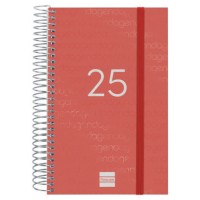 AGENDA 2025 BASIC YEAR E5 117X181MM DIA PAGINA ROJO FINOCAM 741093025 (Espera 4 dias) en Huesoi