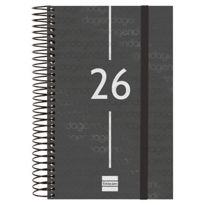 AGENDA 2026 BASIC YEAR E5 117X181MM DIA PAGINA NEGRO FINOCAM 741096026 (Espera 4 dias) en Huesoi