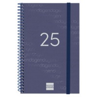 AGENDA 2025 BASIC YEAR E5 117X181MM SEMANA VISTA HORIZONTAL AZUL FINOCAM 741441025 (Espera 4 dias) en Huesoi