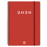 AGENDA 2026 BASIC MY E10 155X212MM SEMANA VISTA HORIZONTAL ROJO FINOCAM 743503026 (Espera 4 dias) en Huesoi