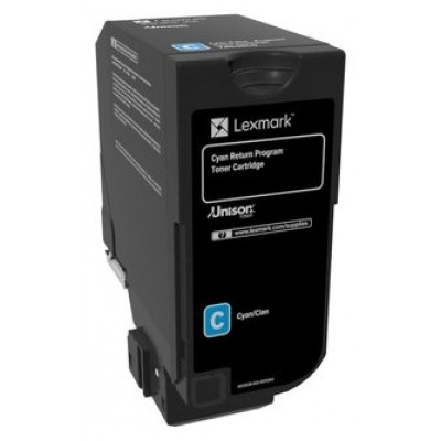 Lexmark CS720, CS725, CX725 Cartucho de toner cian Retornable en Huesoi