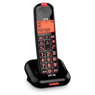 SPC 7612N Telefono Inalámbrico COMFORT KAIRO Negro en Huesoi