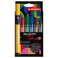 ESTUCHE ARTY CON 6 COLORES-ROTULADOR PREMIUM CON PUNTA BISELADA PEN 68 MAX STABILO 768/06-21 (Espera 4 dias) en Huesoi