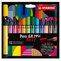 ESTUCHE ARTY CON 12 COLORES-ROTULADOR PREMIUM CON PUNTA BISELADA PEN 68 MAX STABILO 768/12-21 (Espera 4 dias) en Huesoi