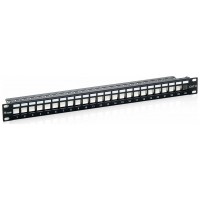 PATCH PANEL VACIO CAT.6A 24 PUERTOS KEYSTONE 1U en Huesoi