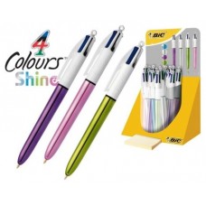 BOLIGRAFO DE 4 COLORES SHINE 1MM CON CUERPO AZUL METÁLICO BIC 982874 (MIN12) (Espera 4 dias) en Huesoi