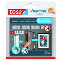BLISTER TIRAS ADHESIVAS CUELGA OBJETOS POWERSTRIPS CLIK 1,8KG 4 PARES 60X20MM "S" TESA 77720-00001-00 (Espera 4 dias) en Huesoi