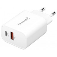 Intenso | Cargador pared W30AC|1xUSB-A 1xUSB-C en Huesoi